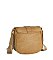 Laser Cut Printed Buckle Flap Crossbody Bag