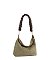 Braided Handle Suede Bucket Shoulder Bag