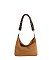 Braided Handle Suede Bucket Shoulder Bag
