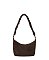 Braided Handle Suede Shoulder Bag