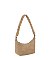 Braided Handle Suede Shoulder Bag