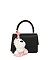 Bag Charm Braided Top Handle Flap Satchel