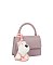 Bag Charm Braided Top Handle Flap Satchel