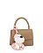 Bag Charm Braided Top Handle Flap Satchel