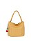 Braided Handle Cherry Charm Shoulder Bag