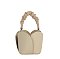 Ruched Top Handle Bucket Satchel