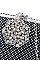 DESIGNER MULTI RHINESTONE STURUCTURED CLUTCH WITH CHAIN
