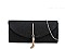 DESIGNER CHIC SILKY CHAIN TASSEL CLUTCH WITH CHAIN