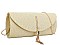 DESIGNER CHIC SILKY CHAIN TASSEL CLUTCH WITH CHAIN