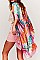 PALM LEAVES PATTERN WOMEN'S COVER-UP KIMONO