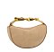 Twisted Top Handle Suede Satchel Bag