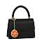 Weaved Top Handle Satchel