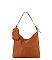 2-in-1 Daily Nylon Hobo Shoulder Bag With Matching Mini Pouch