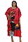 FASHIONABLE AFRICAN GODDESS PRINT CAFTAN ROBE DRESS