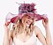 LARGE BRIM KENTUCKY DERBY ORGANZA FLAT TOP HAT