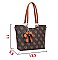 3 in 1 Monogram D Tasseled Tote, Messenger Bag and Wallet Set