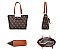 3 in 1 Monogram D Tasseled Tote, Messenger Bag and Wallet Set