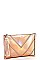 FASHION HOLOGRAM TINT BIG TASSEL CLUTCH WITH CHAIN