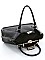 Double Compartment 2 Side Twist Lock Boutique Satchel