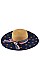 STYLISH STAR AND STRIPE NATURAL FIBER WOVEN SUN HAT