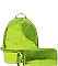 STYLISH 2IN1 CHIC GLOSSY FASHION BACKPACK WITH MATCHING WALLET JYMH-1082-W