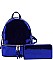 STYLISH 2IN1 CHIC GLOSSY FASHION BACKPACK WITH MATCHING WALLET JYMH-1082-W