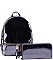 STYLISH 2IN1 CHIC GLOSSY FASHION BACKPACK WITH MATCHING WALLET JYMH-1082-W