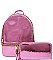 STYLISH 2IN1 CHIC GLOSSY FASHION BACKPACK WITH MATCHING WALLET JYMH-1082-W