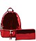 STYLISH 2IN1 CHIC GLOSSY FASHION BACKPACK WITH MATCHING WALLET JYMH-1082-W