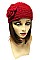 PACK OF 12 COMFY ASSORTED COLOR FLOWER KNITTED HEAD WRAP