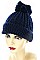 Pack of 12 (pieces) Assorted Fashionable Pom Pom Knit Beanies FM-MHA2512