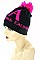 Pack of 12 (pieces) Assorted CALIFORNIA Pom Pom Beanies FM-MHA2520