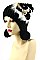 Pack of 12 (pieces) Assorted Faux Fur Flower Accent Knit Pom Pom Beanie FM-MHA2549