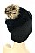 Embedded Crystal Faux Fur Pom Pom Beanies FM-MHA2555