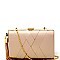 MJ500-LP Metal Tassel Accent Woven Detail Frame Hard Clutch