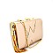 MJ500-LP Metal Tassel Accent Woven Detail Frame Hard Clutch