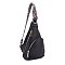 Dual Compartment Sling Bag with Leopard Strap