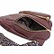 Dual Compartment Sling Bag with Leopard Strap