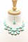 STYLISH CHIC BIG LAYERED GEMS FASHION NECKLACE AND EARRING SET JYMS-2693