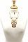 STYLISH BULL HEAD INSPIRED DESIGNER FASHION NECKLACE AND EARRING SET JYMS-4418