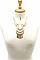STYLISH BULL HEAD INSPIRED DESIGNER FASHION NECKLACE AND EARRING SET JYMS-4418