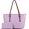 Fashionable Two-Tone Classic Shopper Tote Wallet SET MH-MS1266