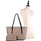 Fashionable Two-Tone Classic Shopper Tote Wallet SET MH-MS1266