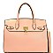 Padlock Accent Structured Large Tote Wallet SET