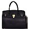 Padlock Accent Structured Large Tote Wallet SET