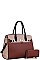 2 in 1 Two Tone Satchel with Wallet