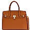 Padlock Accent Structured Large Tote Wallet SET