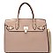 Padlock Accent Structured Large Tote Wallet SET