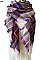 MULTI TONE PLAID X-LARGE BLANKET SCARVES FM-MSF16000