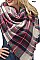 MULTI TONE PLAID X-LARGE BLANKET SCARVES FM-MSF16000